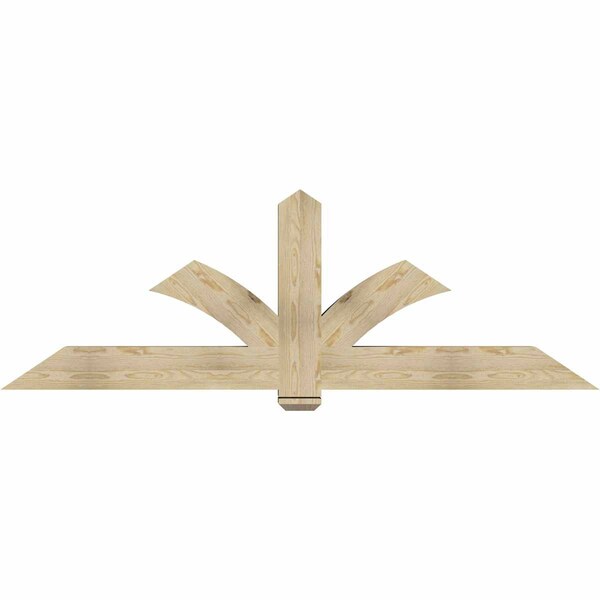 Ekena Millwork Redmond Rough Sawn Timber Gable Bracket, Douglas Fir, 84"W x 28"H x 6"D x 6"F, 8/12 Pitch GBW084X28X0606RED00RDF - main